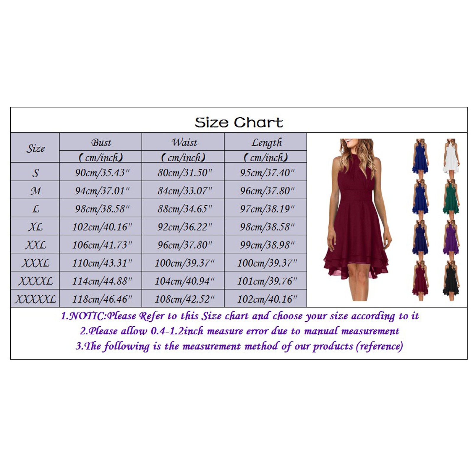 thumbnail image 3 of Vestido informal de verano para mujer, liso, con cuello halter, botones, encaje de gasa y corte en A. Sin mangas, ligero y transpirable, ideal para el día a día y para looks informales., 3 of 5